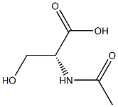 (R)-3-Hydroxy-2-(acetylamino)propanoic acid 구조식 이미지