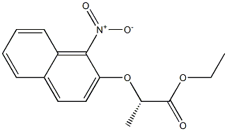 [S,(+)]-2-[(1-Nitro-2-naphtyl)oxy]propionic acid ethyl ester 구조식 이미지