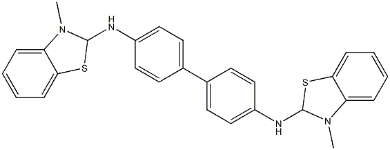 2,2'-[1,1'-Biphenyl-4,4'-diylbis(imino)]bis(2,3-dihydro-3-methylbenzothiazole) Structure