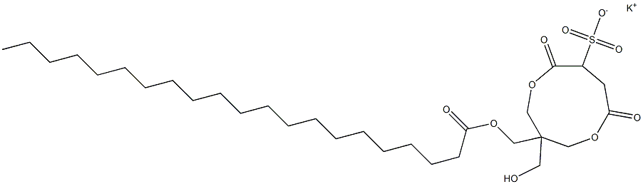 1-(1-Oxohenicosyloxymethyl)-1-(hydroxymethyl)-4,7-dioxo-3,8-dioxacyclononane-6-sulfonic acid potassium salt 구조식 이미지