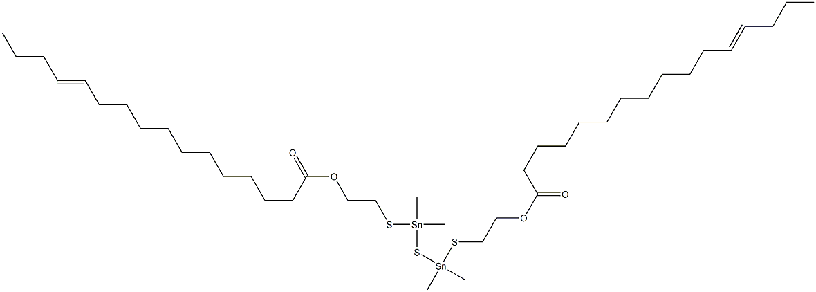 Bis[dimethyl[[2-(11-pentadecenylcarbonyloxy)ethyl]thio]stannyl] sulfide Structure