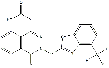 3-[(4-Trifluoromethyl-2-benzothiazolyl)methyl]-3,4-dihydro-4-oxophthalazine-1-acetic acid Structure