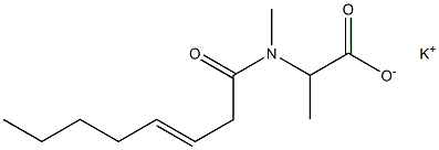 2-[N-Methyl-N-(3-octenoyl)amino]propionic acid potassium salt 구조식 이미지