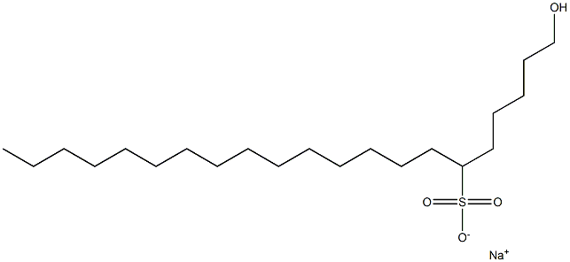 1-Hydroxyhenicosane-6-sulfonic acid sodium salt Structure
