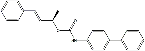 (+)-p-Phenylcarbanilic acid (R,E)-1-methyl-3-phenylallyl ester Structure