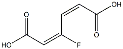 (2E,4Z)-3-Fluoro-2,4-hexadienedioic acid Structure