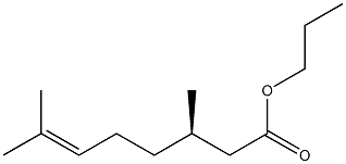 [R,(+)]-3,7-Dimethyl-6-octenoic acid propyl ester Structure