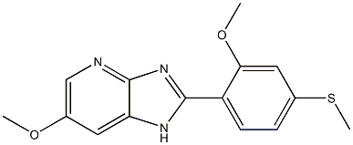 6-Methoxy-2-(2-methoxy-4-methylthiophenyl)-1H-imidazo[4,5-b]pyridine 구조식 이미지