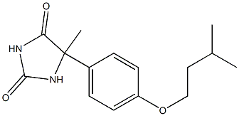 5-[p-(Isopentyloxy)phenyl]-5-methylhydantoin Structure