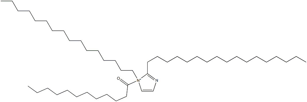 2-Heptadecyl-1-hexadecyl-1-dodecanoyl-1H-imidazol-1-ium 구조식 이미지