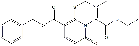 3-Methyl-6-oxo-2H,6H-pyrido[2,1-b][1,3]thiazine-4,9-dicarboxylic acid 9-benzyl 4-ethyl ester Structure