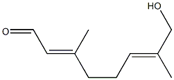 (2E,6E)-8-Hydroxy-3,7-dimethylocta-2,6-dienal Structure