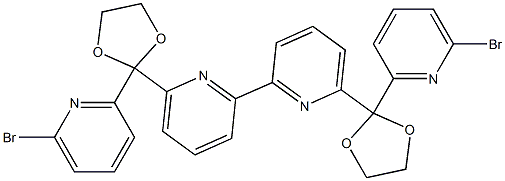 6,6'-Bis[2-(6-bromopyridin-2-yl)-1,3-dioxolan-2-yl]-2,2'-bipyridine Structure