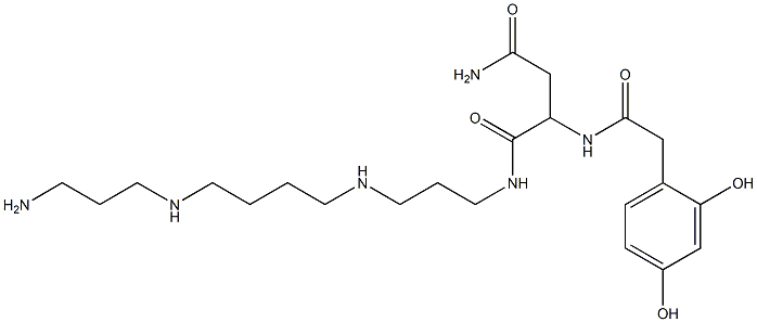 N-(12-Amino-4,9-diazadodecan-1-yl)-2-[[(2,4-dihydroxyphenyl)acetyl]amino]succinamide Structure