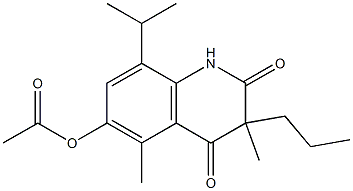 6-Acetyloxy-8-isopropyl-3,5-dimethyl-3-propylquinoline-2,4(1H,3H)-dione 구조식 이미지