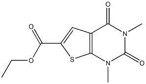 1,2,3,4-Tetrahydro-1,3-dimethyl-2,4-dioxothieno[2,3-d]pyrimidine-6-carboxylic acid ethyl ester Structure