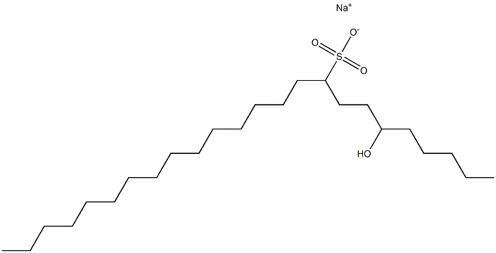 6-Hydroxytetracosane-9-sulfonic acid sodium salt Structure