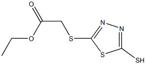 [(5-Mercapto-1,3,4-thiadiazol-2-yl)thio]acetic acid ethyl ester 구조식 이미지