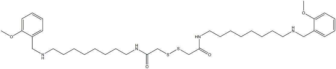 N,N'-Bis[8-[(2-methoxybenzyl)amino]octyl][2,2'-dithiobis(ethanamine)] Structure