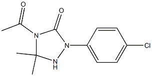 1-(4-Chlorophenyl)-3,3-dimethyl-4-acetyl-1,2,4-triazolidin-5-one 구조식 이미지