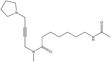 N-Methyl-N-[4-(1-pyrrolidinyl)-2-butynyl]-7-(acetylamino)heptanamide 구조식 이미지