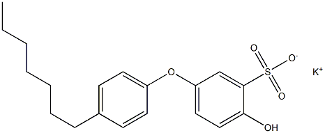 4-Hydroxy-4'-heptyl[oxybisbenzene]-3-sulfonic acid potassium salt 구조식 이미지