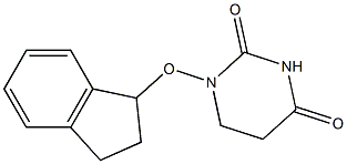 5,6-Dihydro-1-(1-indanyloxy)-2,4(1H,3H)-pyrimidinedione Structure