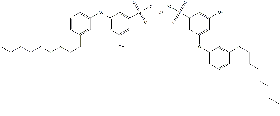 Bis(5-hydroxy-3'-nonyl[oxybisbenzene]-3-sulfonic acid)calcium salt 구조식 이미지