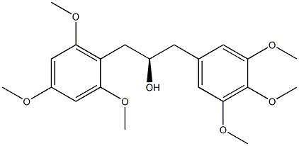 [R,(+)]-1-(2,4,6-Trimethoxyphenyl)-3-(3,4,5-trimethoxyphenyl)-2-propanol 구조식 이미지