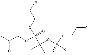 1-[Chloro(2-chloroethoxy)phosphinyloxy]-1-methylethylphosphonic acid 2-chloroethyl 2-chloropropyl ester Structure
