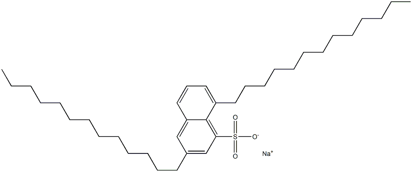 3,8-Ditridecyl-1-naphthalenesulfonic acid sodium salt Structure