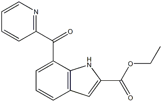 7-[(2-Pyridinyl)carbonyl]-1H-indole-2-carboxylic acid ethyl ester Structure