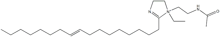 1-[2-(Acetylamino)ethyl]-1-ethyl-2-(9-heptadecenyl)-2-imidazoline-1-ium 구조식 이미지