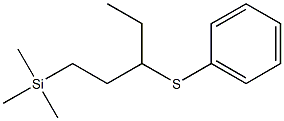 Trimethyl(3-phenylthiopentyl)silane Structure