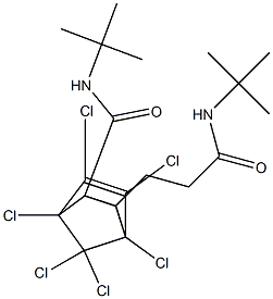 N-tert-Butyl-2-(tert-butylcarbamoyl)-1,4,5,6,7,7-hexachloronorborn-5-ene-3-propionamide Structure