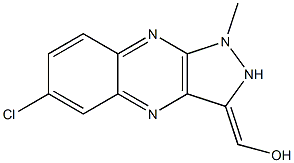 6-Chloro-2,3-dihydro-3-hydroxymethylene-1-methyl-1H-pyrazolo[3,4-b]quinoxaline Structure