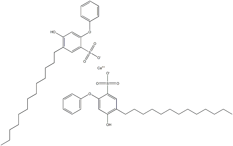 Bis(5-hydroxy-4-tridecyl[oxybisbenzene]-2-sulfonic acid)calcium salt Structure