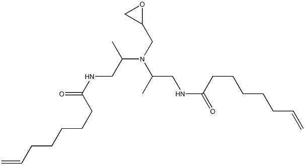 N,N-Bis[2-(7-octenoylamino)-1-methylethyl]glycidylamine 구조식 이미지