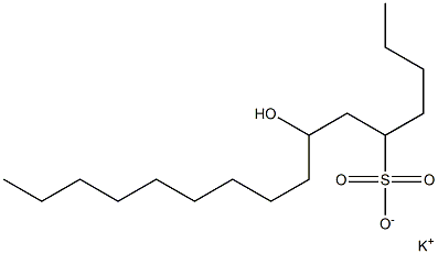 7-Hydroxyhexadecane-5-sulfonic acid potassium salt Structure