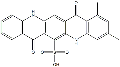 5,7,12,14-Tetrahydro-1,3-dimethyl-7,14-dioxoquino[2,3-b]acridine-6-sulfonic acid 구조식 이미지