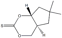 (4aS,7aR)-6,6-Dimethyl-4,4a,5,6,7,7a-hexahydrocyclopenta-1,3-dioxin-2-thione Structure