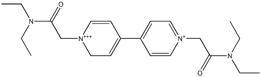 1,1'-Bis(diethylcarbamoylmethyl)[4,4'-bipyridine]-1,1'-diium Structure