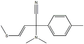 2-(4-Methylphenyl)-4-methylthio-2-dimethylamino-3-butenenitrile Structure