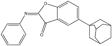 2-Phenylimino-5-(1-adamantyl)benzofuran-3(2H)-one 구조식 이미지