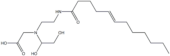 N-(1,2-Dihydroxyethyl)-N-[2-(5-dodecenoylamino)ethyl]aminoacetic acid 구조식 이미지