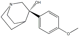 (3S)-3-(4-Methoxyphenyl)-1-azabicyclo[2.2.2]octan-3-ol 구조식 이미지