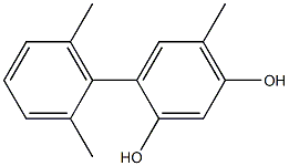 6-Methyl-4-(2,6-dimethylphenyl)benzene-1,3-diol 구조식 이미지