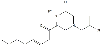 N-(2-Hydroxypropyl)-N-(3-octenoylaminomethyl)glycine potassium salt 구조식 이미지