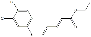 (2E)-5-[(3,4-Dichlorophenyl)thio]-2,4-pentanedienoic acid ethyl ester Structure