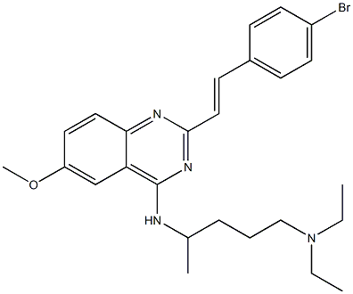 2-(4-Bromostyryl)-N-[4-(diethylamino)-1-methylbutyl]-6-methoxyquinazolin-4-amine 구조식 이미지